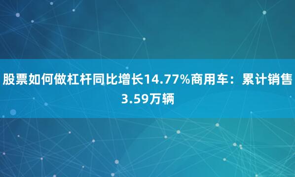 股票如何做杠杆同比增长14.77%商用车：累计销售3.59万辆